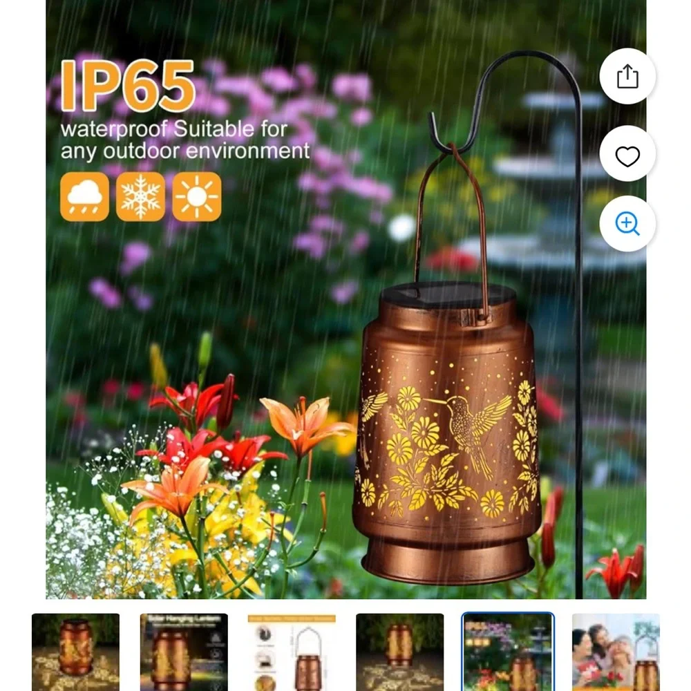 Solar Lanterns Outdoor Copper Lantern